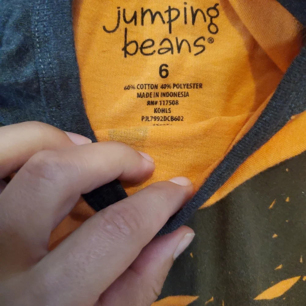Halloween long sleeve shirts size 6 boys or girls one is carters one jumping bea